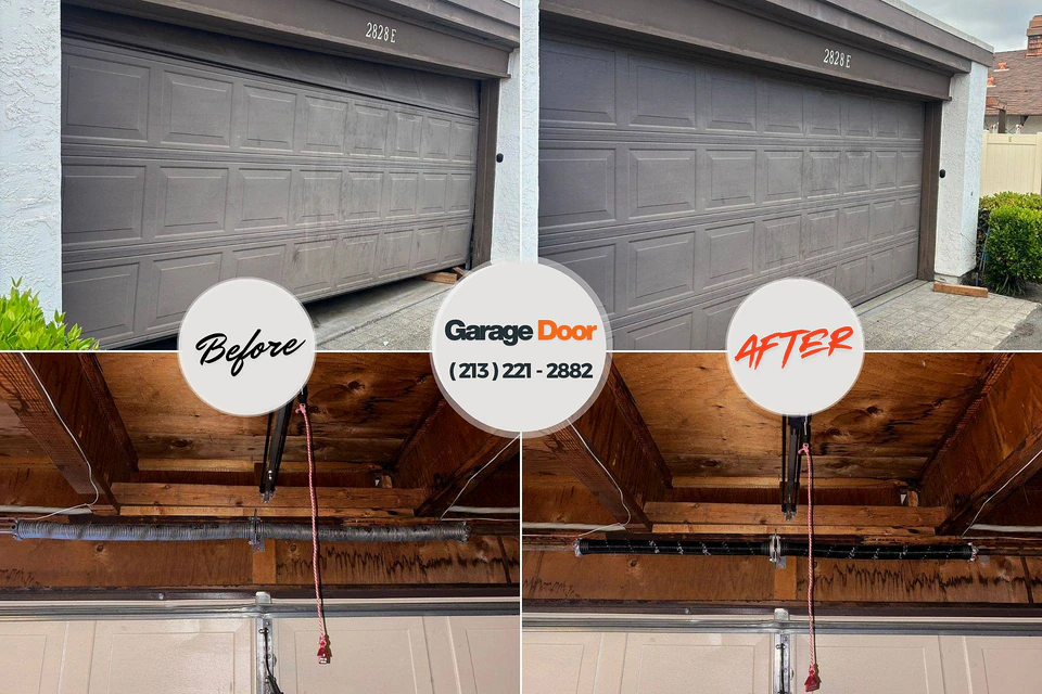 Before and after: garage door repair Burgettstown, PA